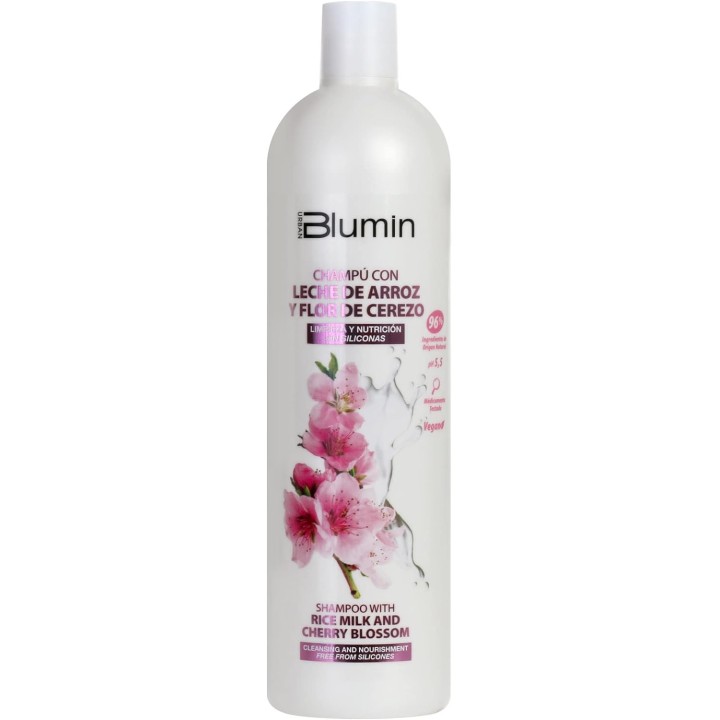 12075135 BLUMIN-SHAMPOO RICE MILK AND CHERRY BLOSSOM 1L. ШАМПОАН С ОРИЗОВО МЛЯКО И ЧЕРЕШОВ ЦВЯТ