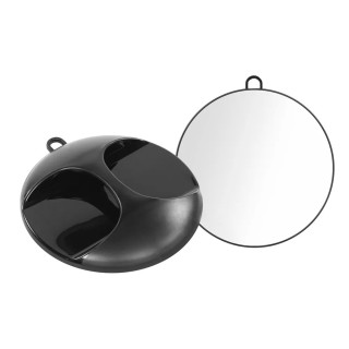 45800107 Salon Plastic Mirror RP Black 27,5 cm ОГЛЕДАЛО