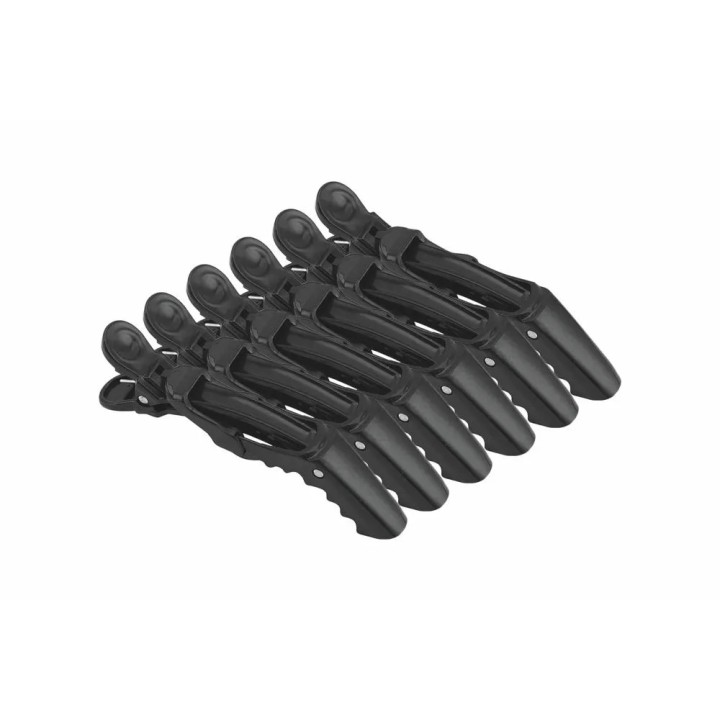 25100017 36639 Large Black Hair Clips 6 Units Крокодили за коса черни 6бр.