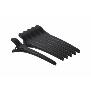 25100019 35859 Short Black Carbon Hair Clips 6 Units ЩЪРКЕЛИ КАРБОНОВИ КЪСИ