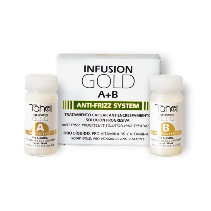 12073499 INFUSION GOLD “A+B” ANTI FRIZZ SYSTEM (2 X 10 ML.)ИЗГЛАЖДАЩА ТЕРАПИЯ ЗА ТЪНКИ КОСИ